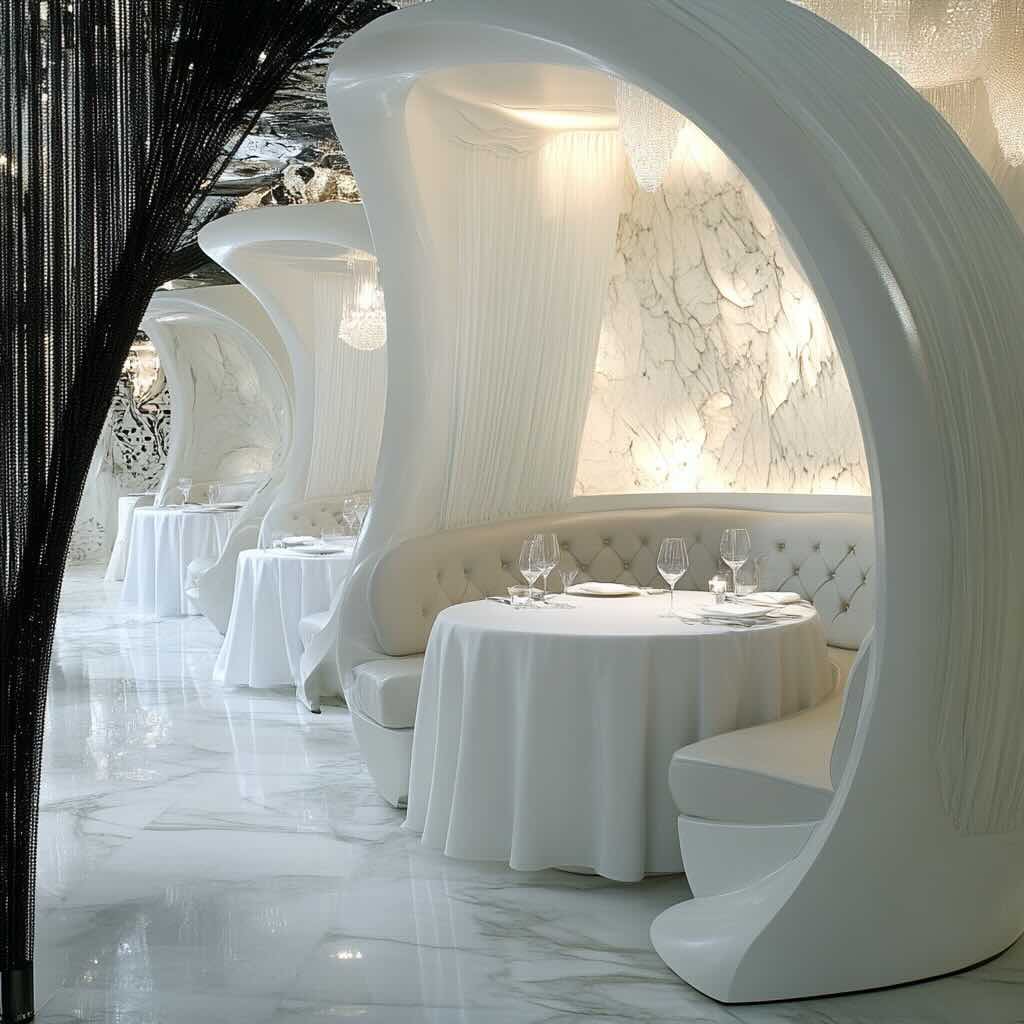 Dîner dans un restaurant gastronomique