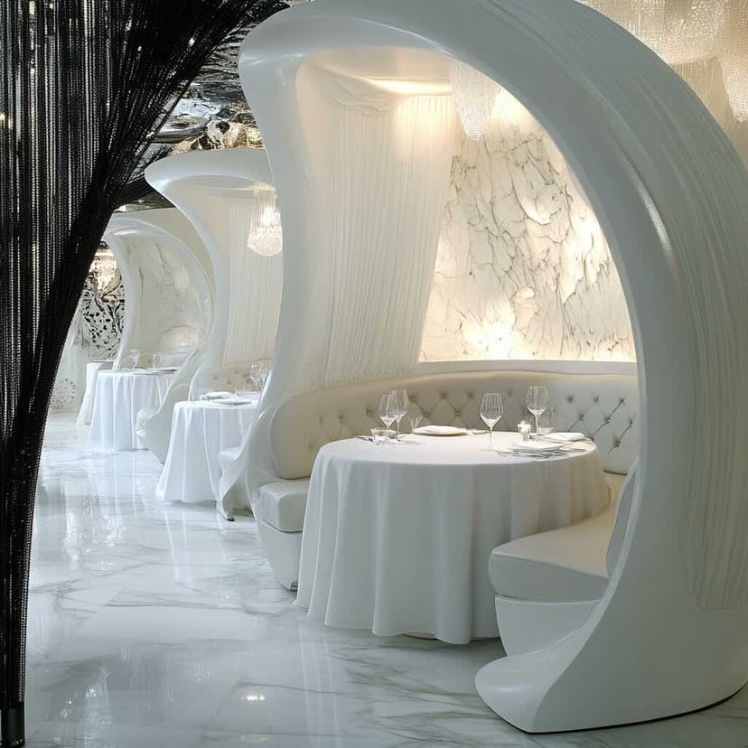 Dîner dans un restaurant gastronomique